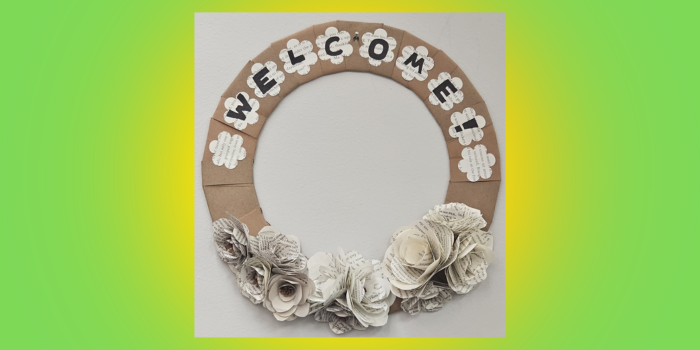 Spring Folded-Book Wreath