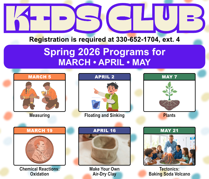 Kids Club Spring 2026 Programs