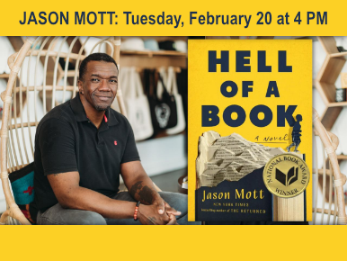 Jason Mott. Tuesday, February 20 at 4 PM.