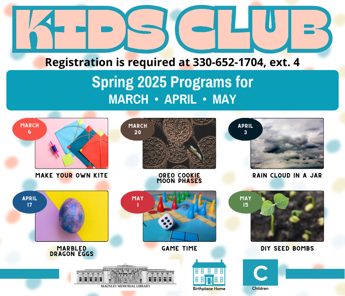 Kids Club Spring 2025 Programs